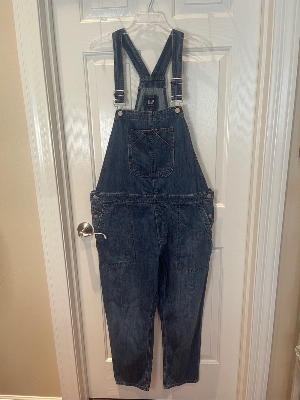 GAP Men's Relaxed Indigo Denim Overalls